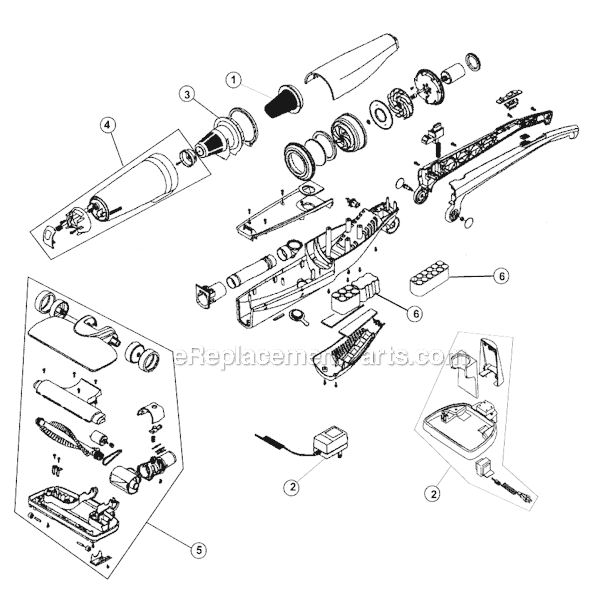 Page A Diagram and Parts List for BD20040RED  Dirt Devil Upright Vacuum